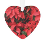 Red Poinsettias II Christmas Holiday Floral Ornament