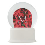 Red Poinsettias II Christmas Holiday Floral Snow Globe