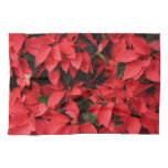 Red Poinsettias II Christmas Holiday Floral Towel
