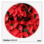 Red Poinsettias II Christmas Holiday Floral Wall Sticker