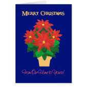 Red Poinsettias Merry Christmas Our Home to Yours (Front)