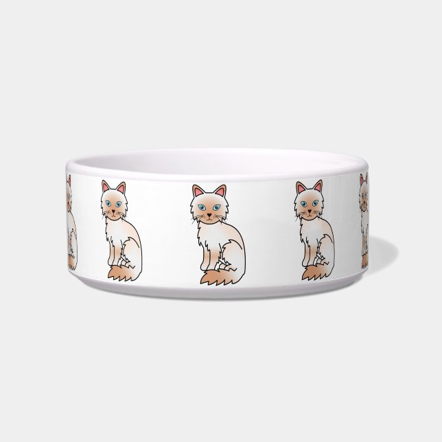 Red Point Birman / Ragdoll Cat Bowl (Front)