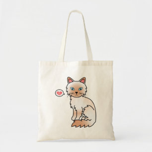Red Point Birman / Ragdoll Cat Love Tote Bag