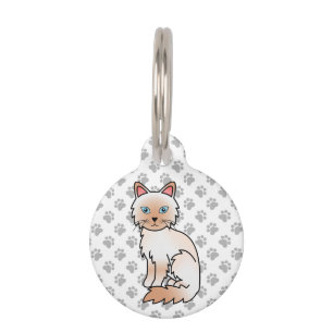 Red Point Birman / Ragdoll Cat & Pet's Info Pet ID Tag