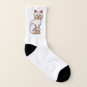 Red Point Birman / Ragdoll Cute Cartoon Cat Socks (Left Inside)