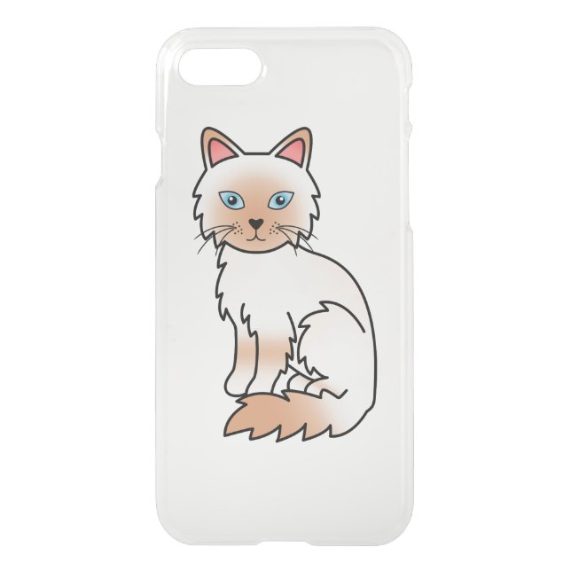 Red Point Birman / Ragdoll Cute Cartoon Cat Uncommon iPhone Case (Back)