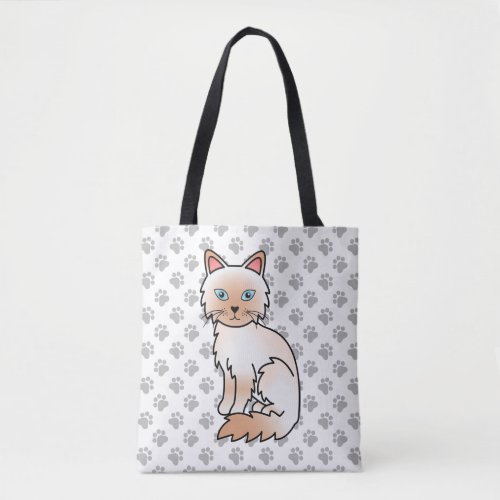 Red Point Birman  Ragdoll Cute Cat  Paws Tote Bag