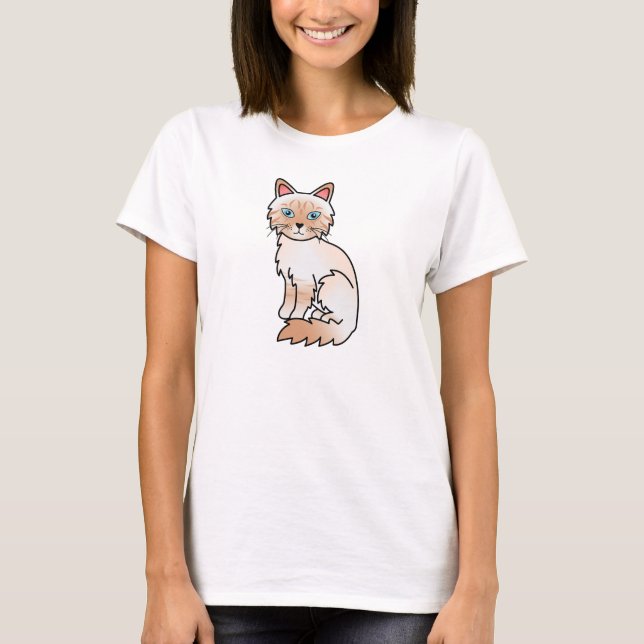 Red Point Tabby Birman / Ragdoll Cat T-Shirt (Front)