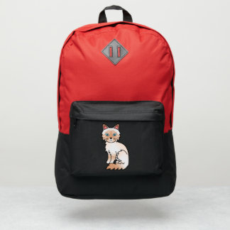 Red Point Tabby Birman Ragdoll Cute Cartoon Cat Port Authority® Backpack