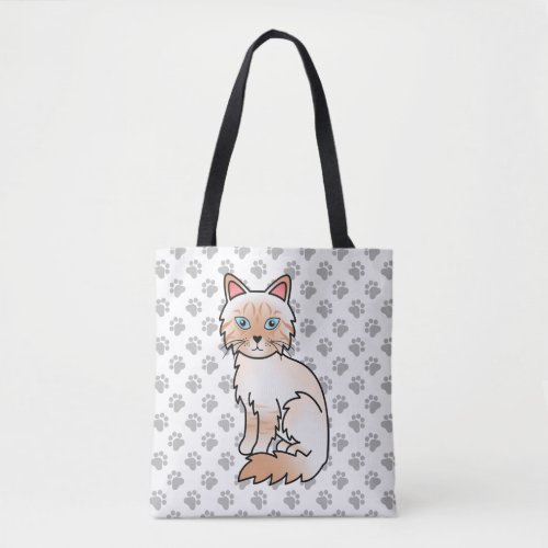 Red Point Tabby Birman  Ragdoll Cute Cat  Paws Tote Bag