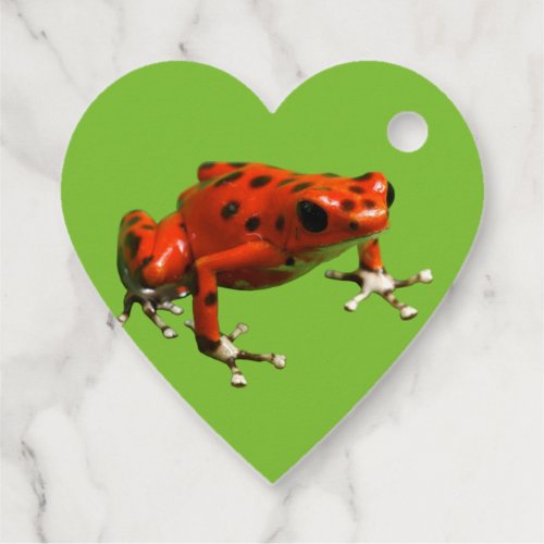 Red Poison Dart Frog Favor Tags