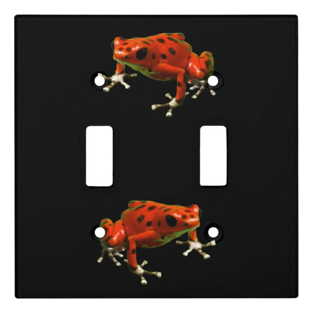 Red Poison Dart Frog Light Switch Cover (Front)