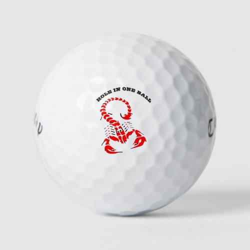 Red poisonous scorpion very venomous insect golf balls