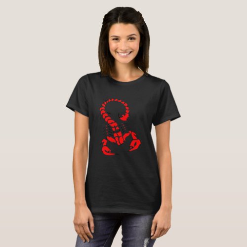 Red poisonous scorpion very venomous insect T_Shirt