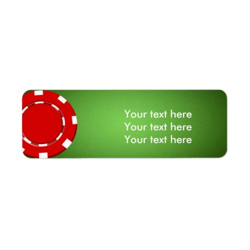 Red poker chip casino address return labels
