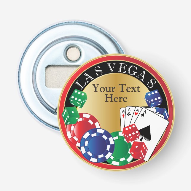 Red Poker Night | DIY Text Bottle Opener (Front)