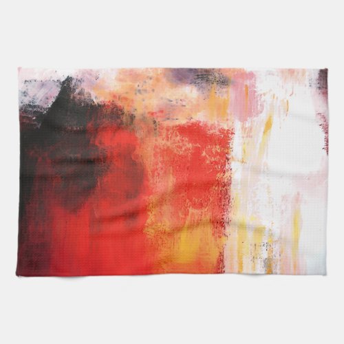 Red Polar _ Abstract Art Kitchen Towel
