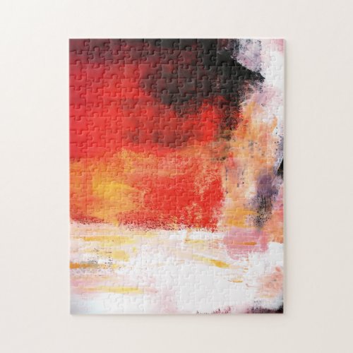 Red Polar _ Abstract Art Painting Jigsaw Puzzle
