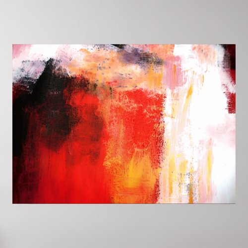 Red Polar _ Abstract Art Poster