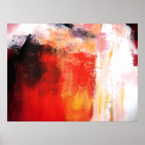 Red Polar _ Abstract Art Poster