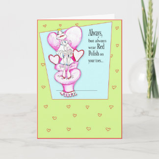 Red Polish for your "sole!" Birthday / friendship Card