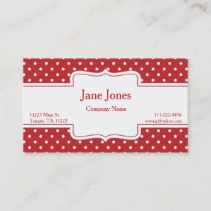 Red Polka Dot Business Card
