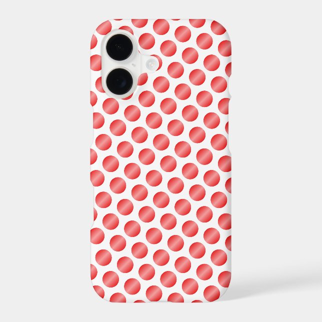 Red Polka Dot Design iPhone Case (Back)