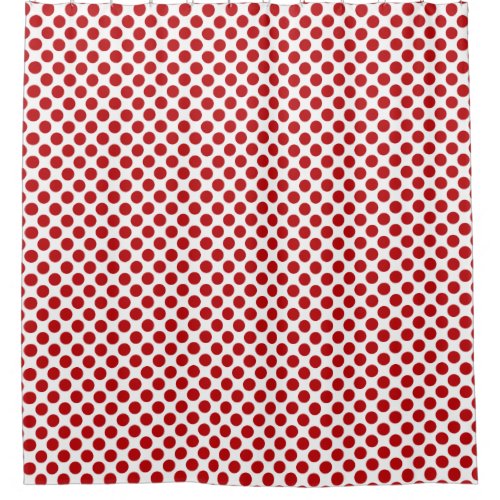 Red Polka Dot Design _ Shower Curtain