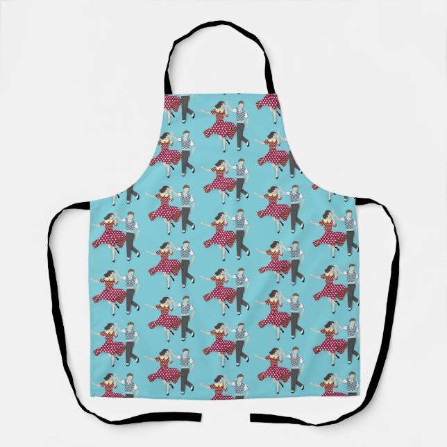 Red Polka Dot Dress Swing Dance Apron (Front)
