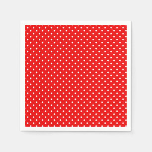 Red polka dot favor box napkins