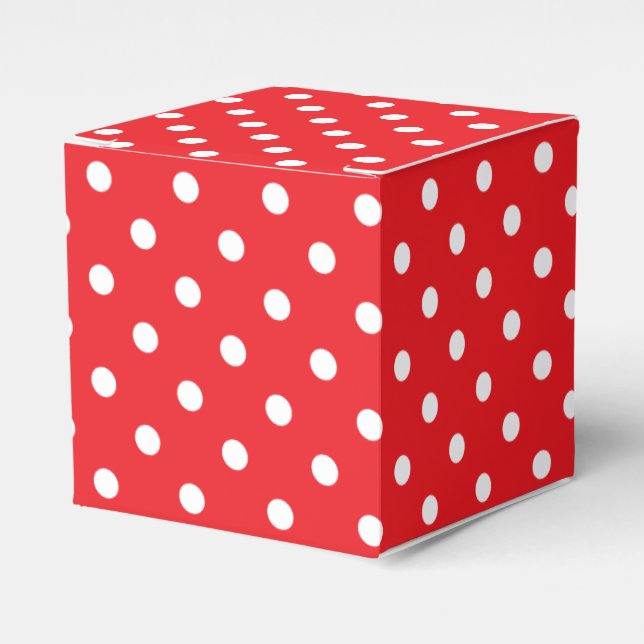 Red polka dot favor boxes (Front Side)