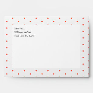 Red Polka Dot Framed Envelope