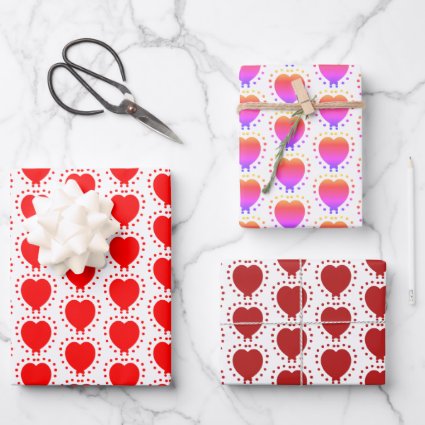 Red Polka Dot Heart Abstract Special Occasion 