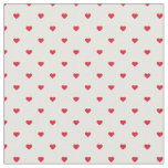 Red Polka Dot Hearts Fabric