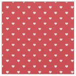 Red Polka Dot Hearts Fabric