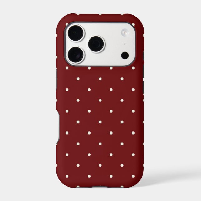 Red Polka Dot iPhone 17 Pro Case (Back)