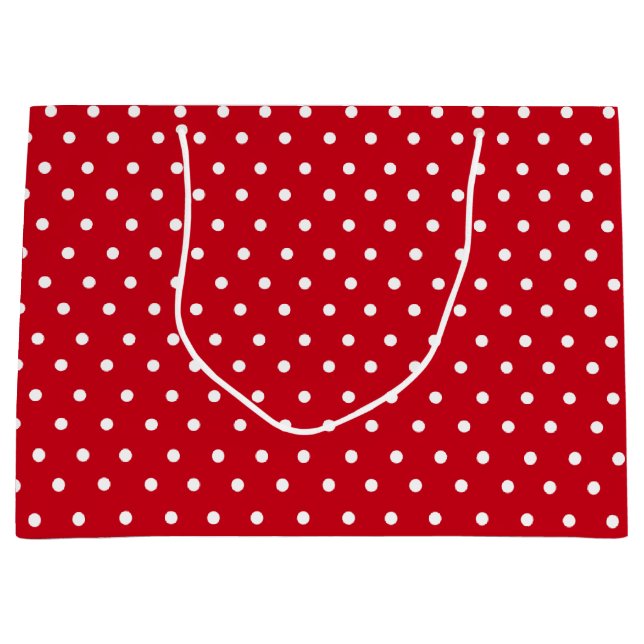 Red Polka Dot Large Gift Bag (Front)