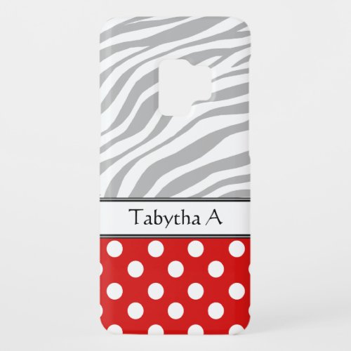 Red Polka Dot Light Zebra Print Droid RAZR Case