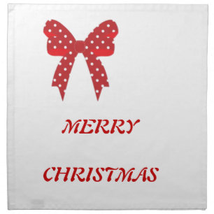 Red Polka Dot Merry Christmas Napkin