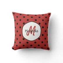 Red Polka Dot Monogram