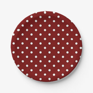 Red Polka Dot  Paper Plates