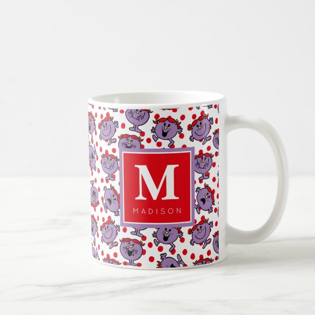 Red Polka Dot Pattern | Add Your Name Coffee Mug (Right)