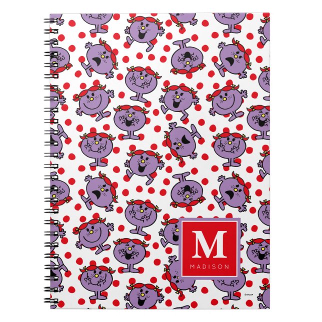 Red Polka Dot Pattern | Add Your Name Notebook (Front)