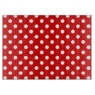 Red Polka Dot Pattern Cutting Board
