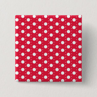 Red Polka Dot Pattern Pinback Button