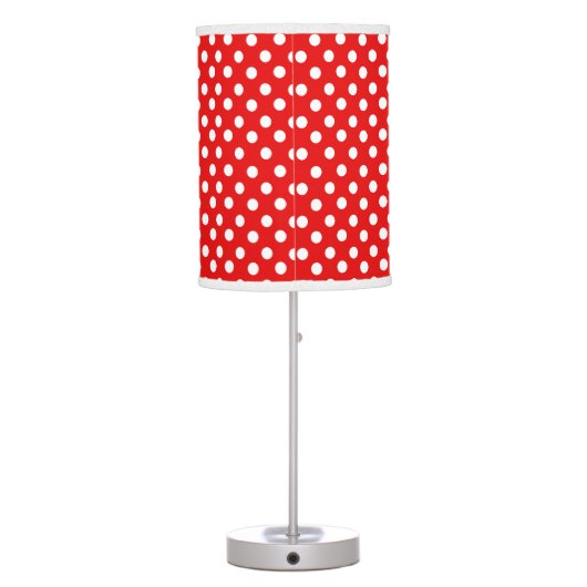 Red polka dot pattern table lamp (Back)