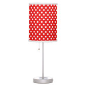 Red polka dot pattern table lamp (Right)