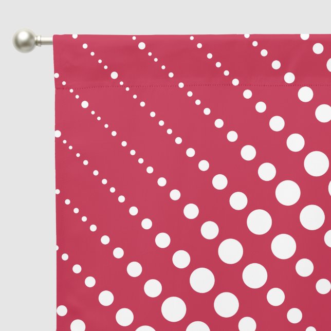 Red polka dot, polka dot, retro blackout curtains (Pocket)