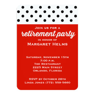 Black Polka Dot Retirement Party Gifts - T-Shirts, Art, Posters & Other ...