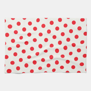 Red Polka Dot Retro Design Towel